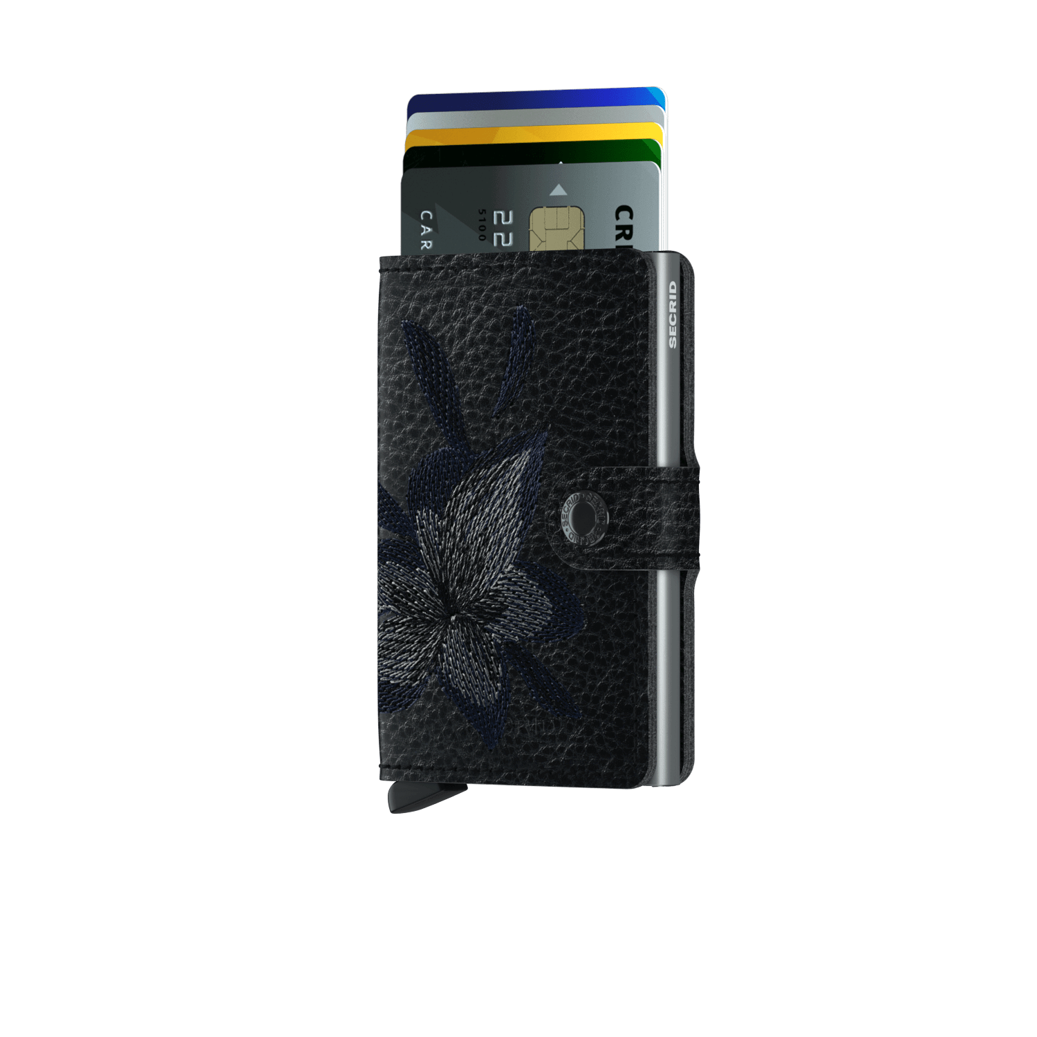 Miniwallet | Stitched Magnolia Black Leather | by Secrid Wallets - Lifestory - Secrid Wallets