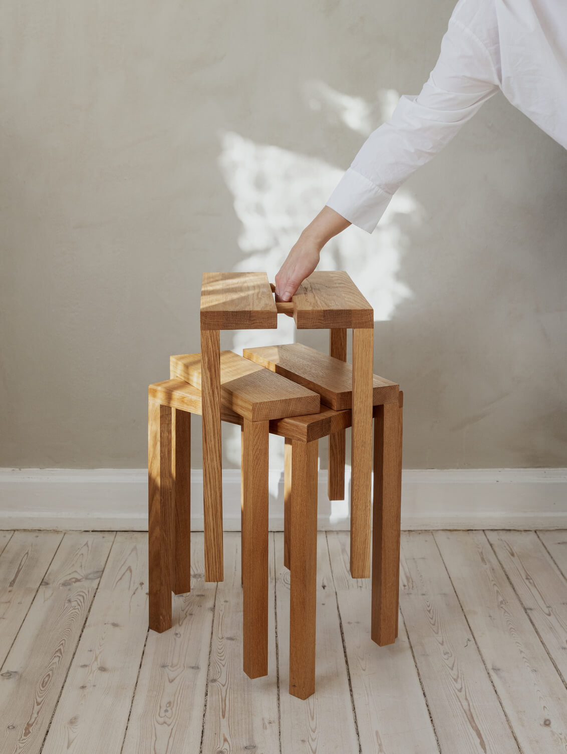 Peg Stool | Natural Oak | by Moebe - Lifestory - Moebe