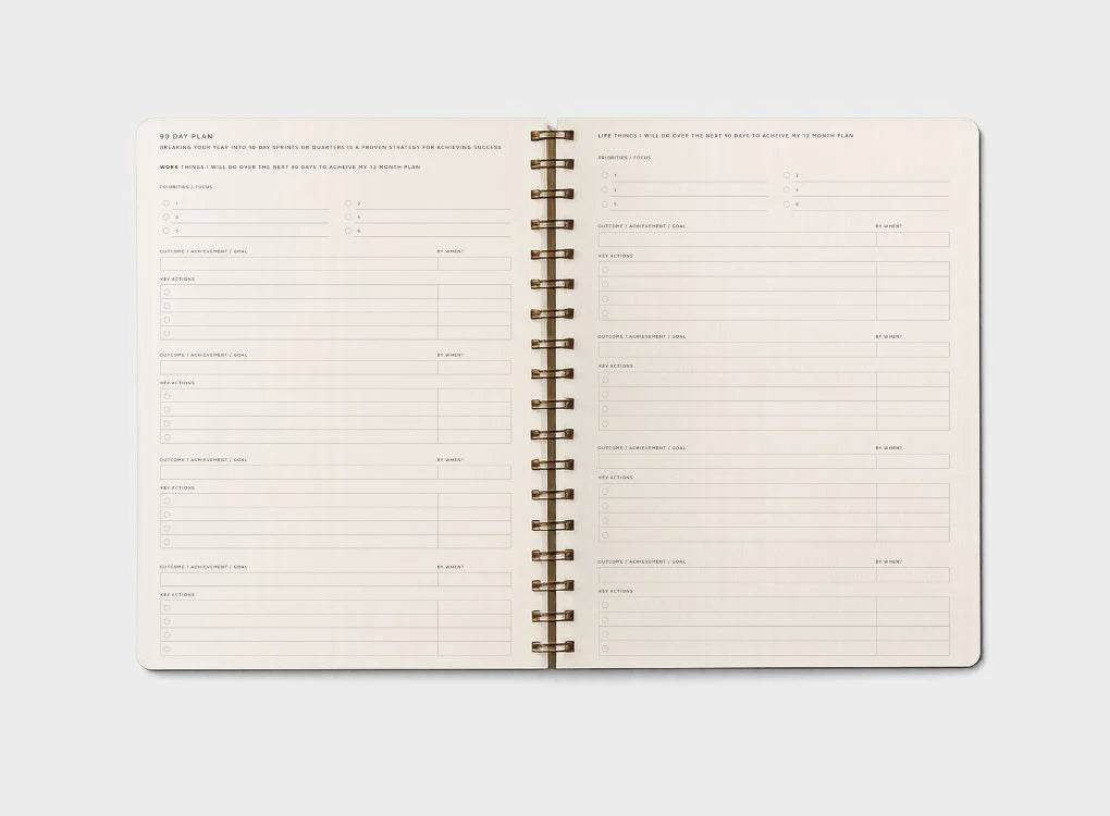 Moxon B5 Form Lined Wire-Bound Daily Planner