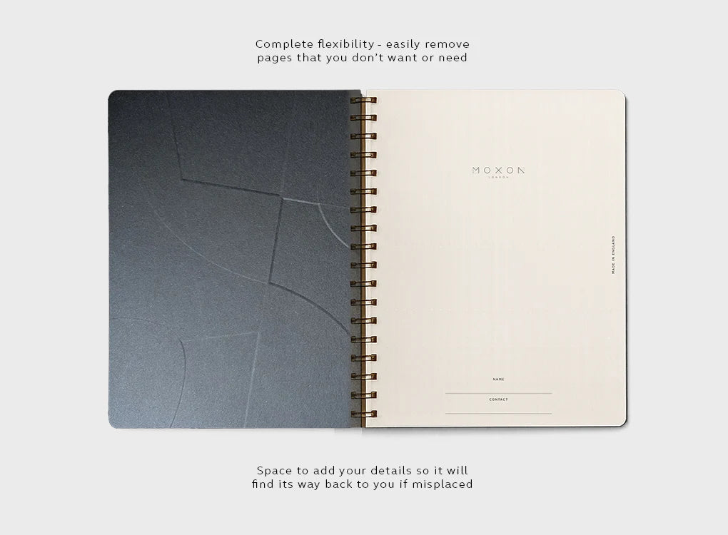 Moxon B5 Form Lined Wire-Bound Daily Planner