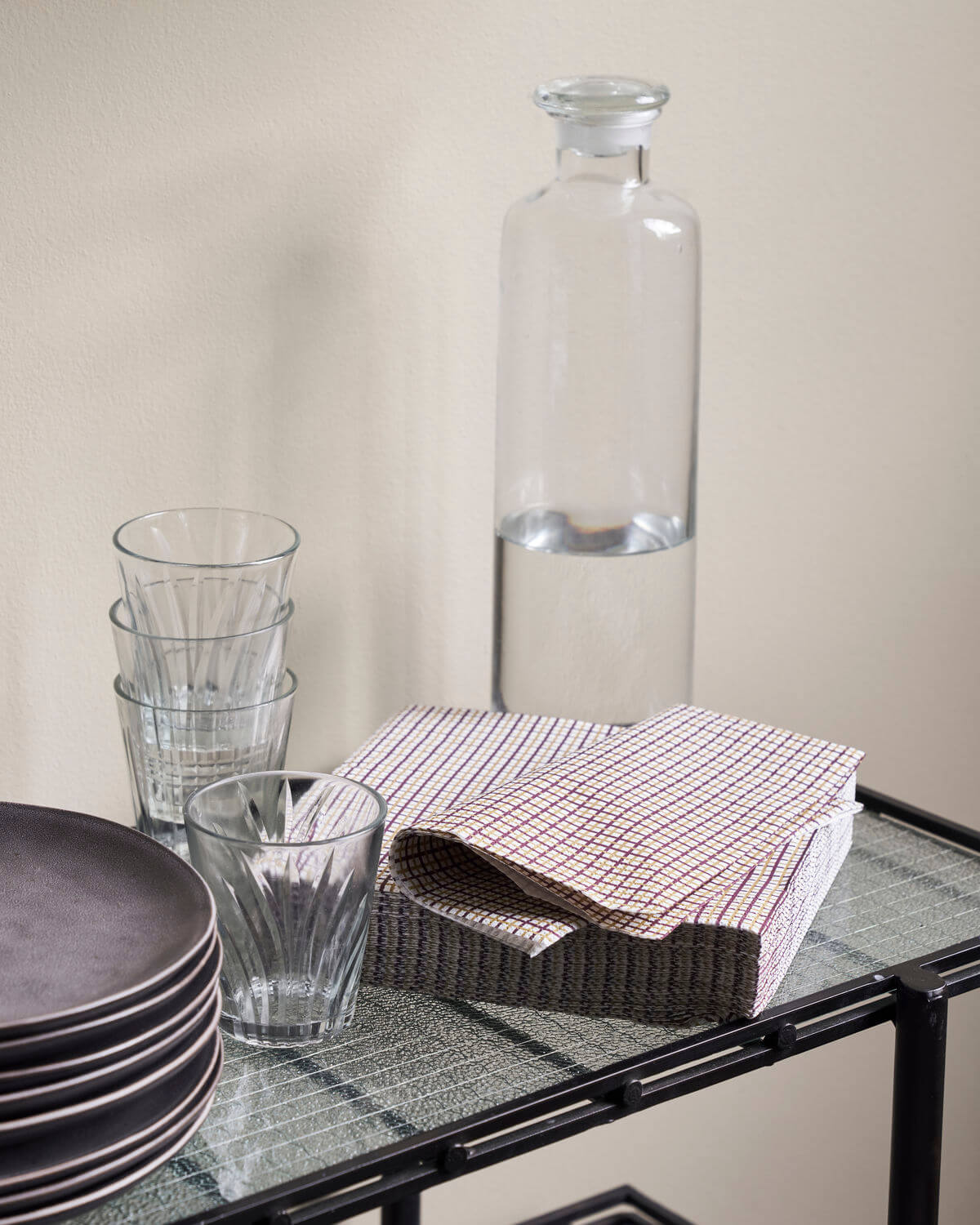 Paper Napkins | Checkered | Multi | Pack of 40 | by House Doctor - Lifestory - House Doctor