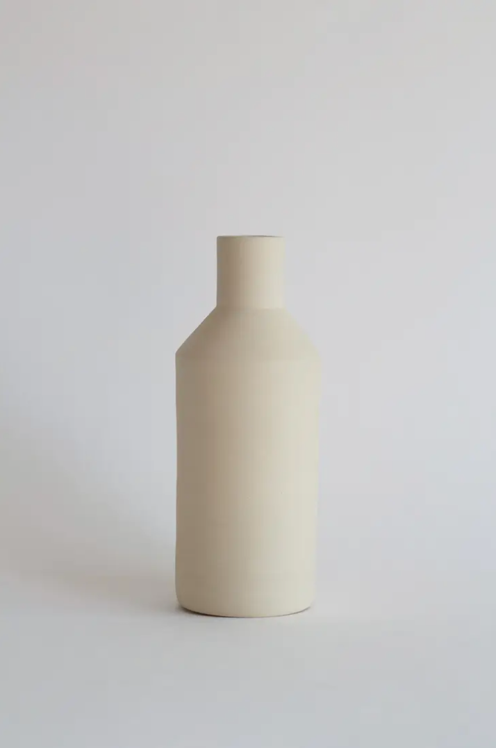 Natural Vase - Large | Cream | Handmade Earthenware | by O Cactuu - Lifestory - O Cactuu