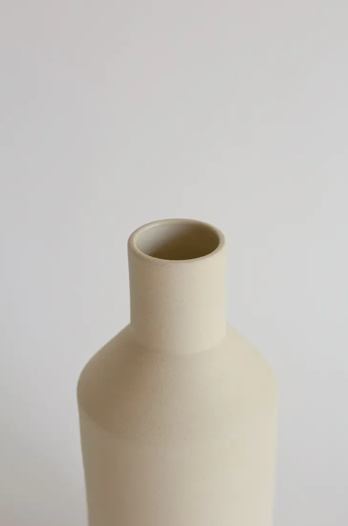 Natural Vase - Large | Cream | Handmade Earthenware | by O Cactuu - Lifestory - O Cactuu