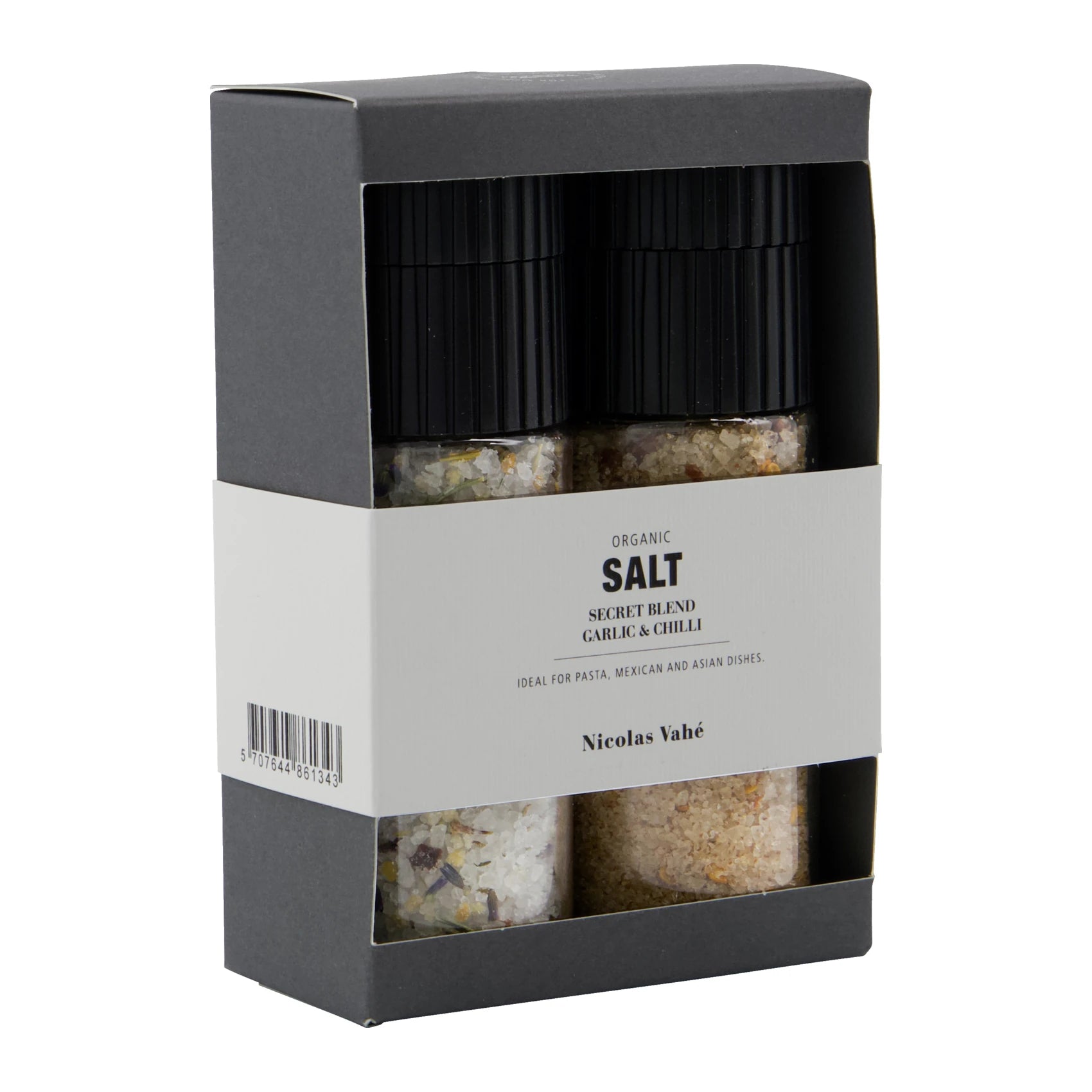 Nicolas Vahé Organic Gift Box Secret Blend Salt and Garlic & Red Chilli Salt
