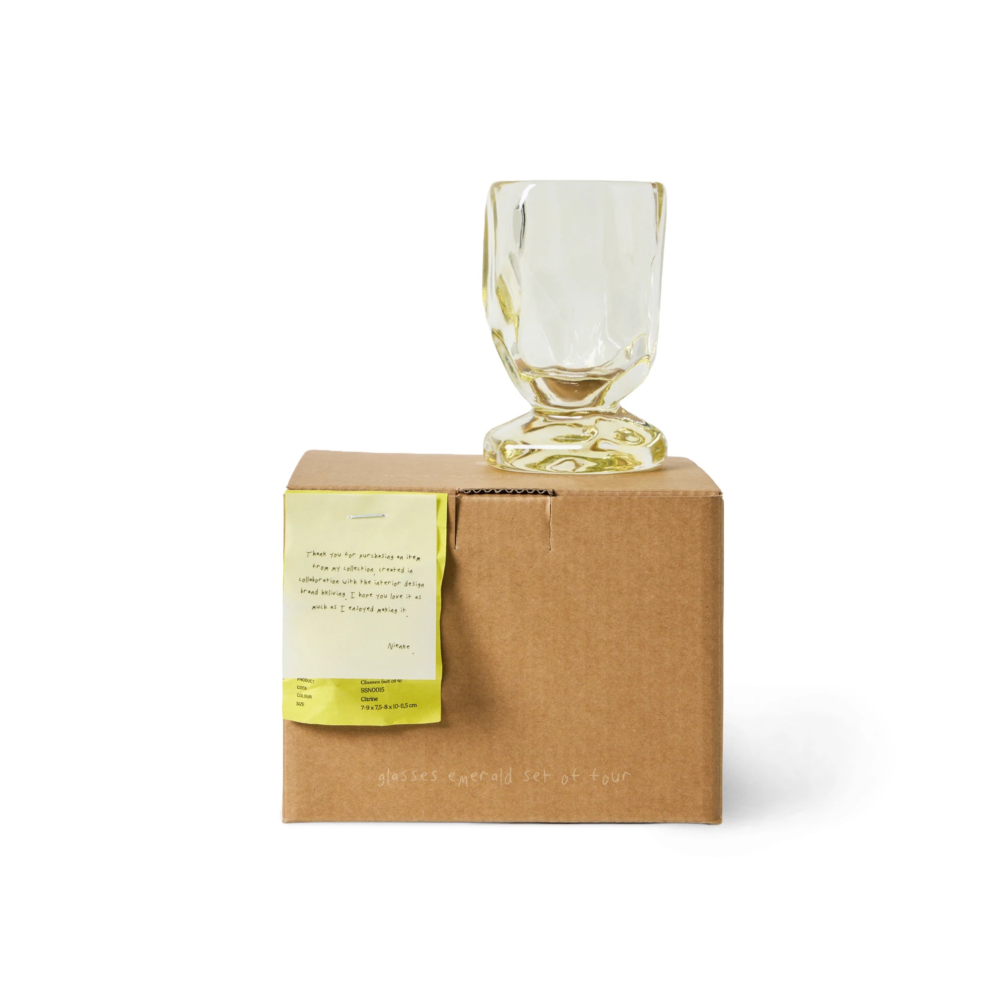 Nienke Sikkema for HKLIVING Set of 4 Glasses in Various Colourways