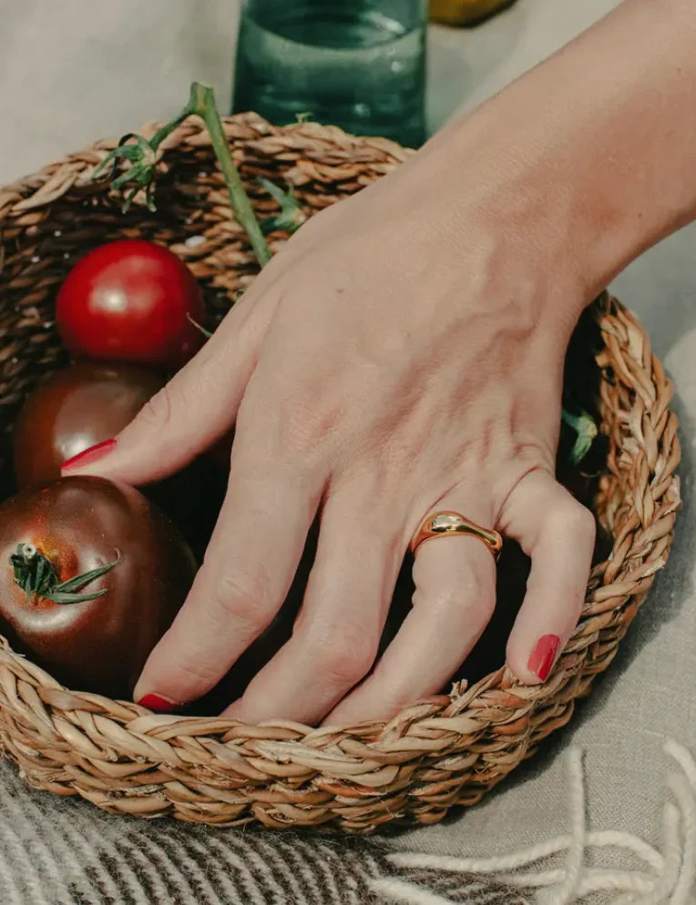 Nordic Muse Gold Fluid Band Ring | Unisex | Gift Boxed - Lifestory