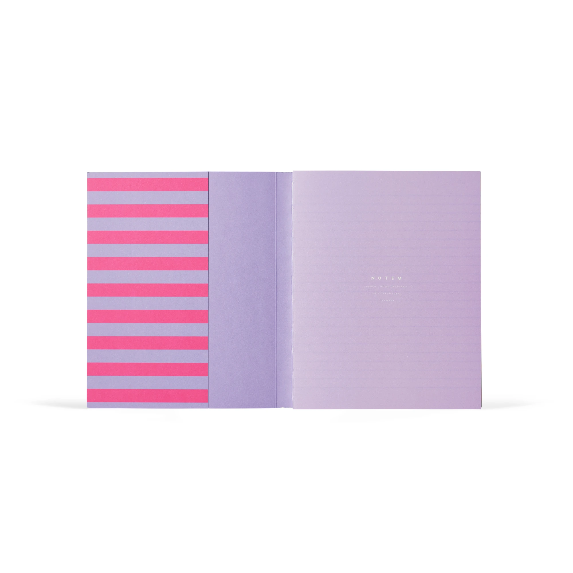 Notem Studio UMA Medium Notebook - Lavender Stripe Cover & Ruled Pages - Lifestory