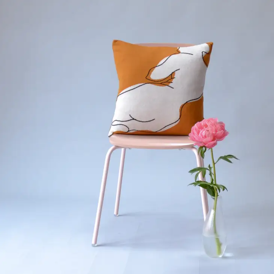 Nude I Cushion | Black | Cotton & Duck Feather | by Sophie Home - Lifestory - Sophie Home