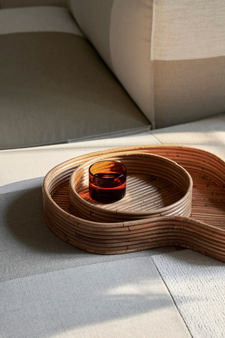Oli Water Glass - Low | Amber Glass | by ferm Living - Lifestory - ferm LIVING