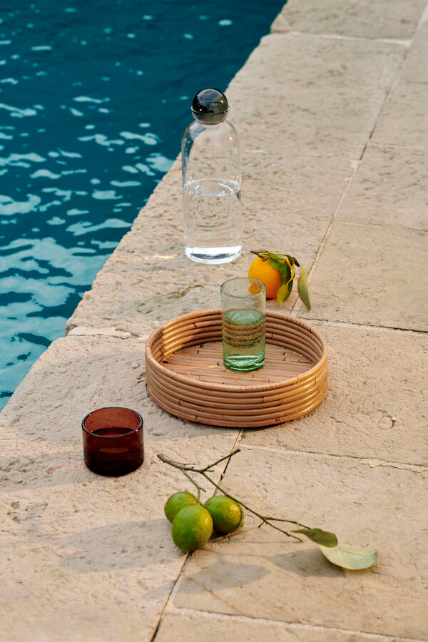 Oli Water Glass - Low | Amber Glass | by ferm Living - Lifestory - ferm LIVING