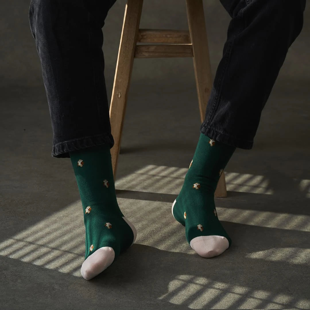 KOSI London The Owl Bamboo Socks (UK 3-8) on a model | Lifestory