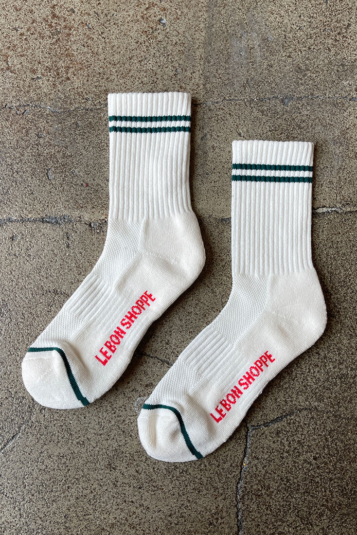 Boyfriend Socks | Parchment | by Le Bon Shoppe - Lifestory