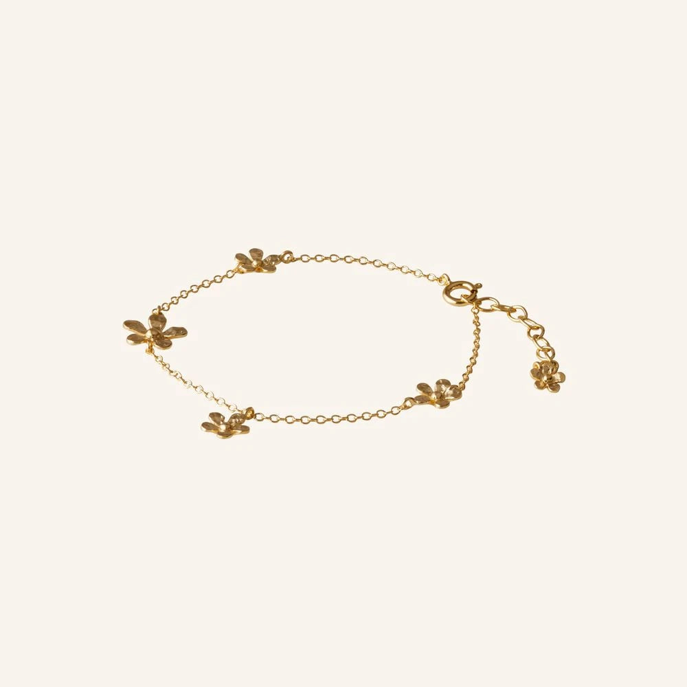 Wild Poppy Bracelet in Silver and Gold-Plated Silver by Pernille Corydon - Lifestory