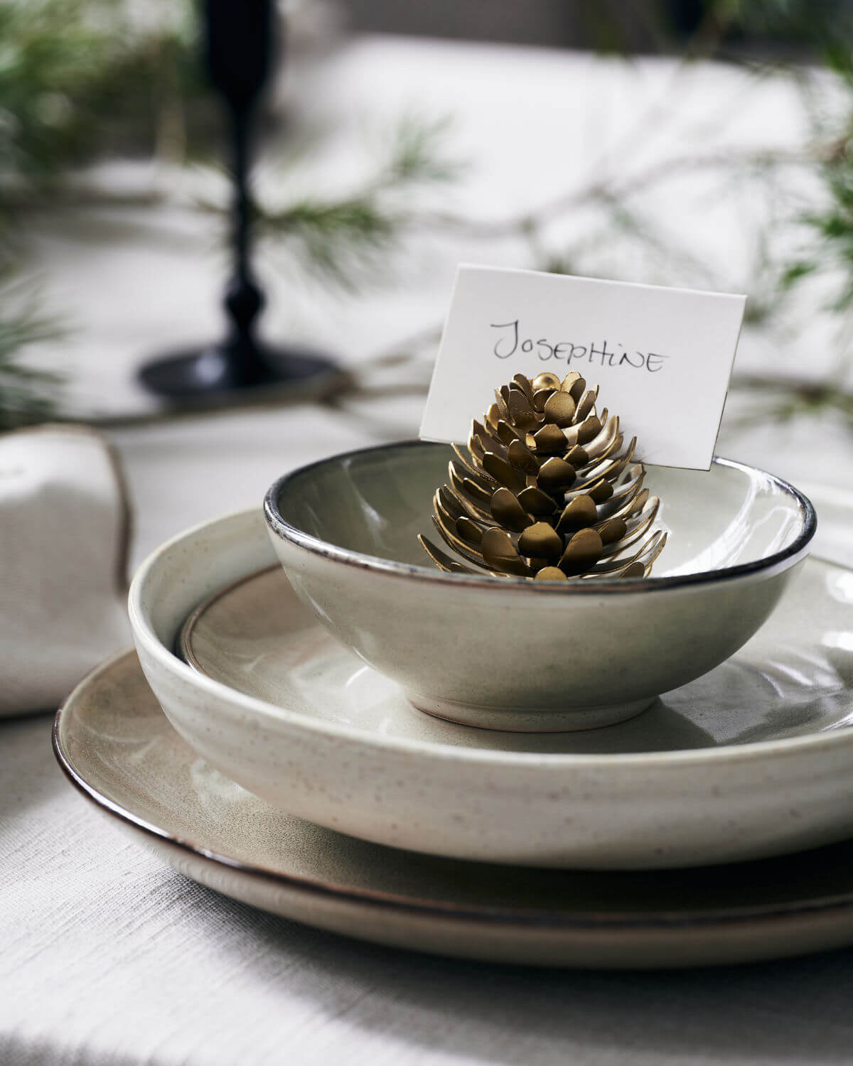 Place Card Holder - Pinus | Antique Brass | by House Doctor - Lifestory