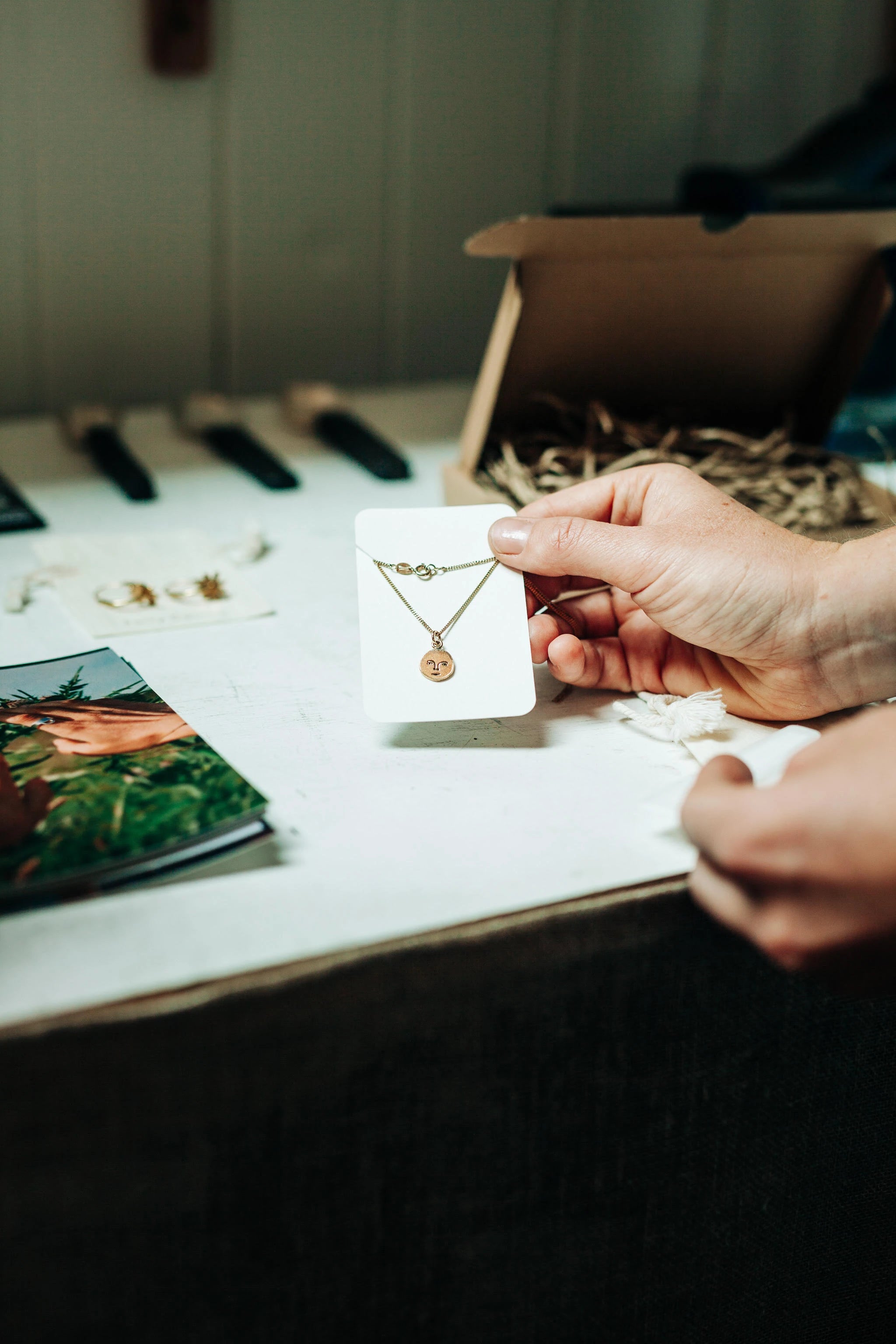 Polly Collins Mini Sun Face Necklace in 24k Gold Vermeil - Lifestory