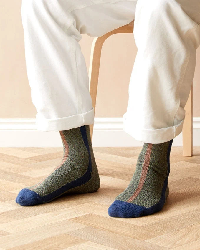 ROVE Knitwear Mens Organic Cotton Patterned Socks (UK 8-11) - UK Made