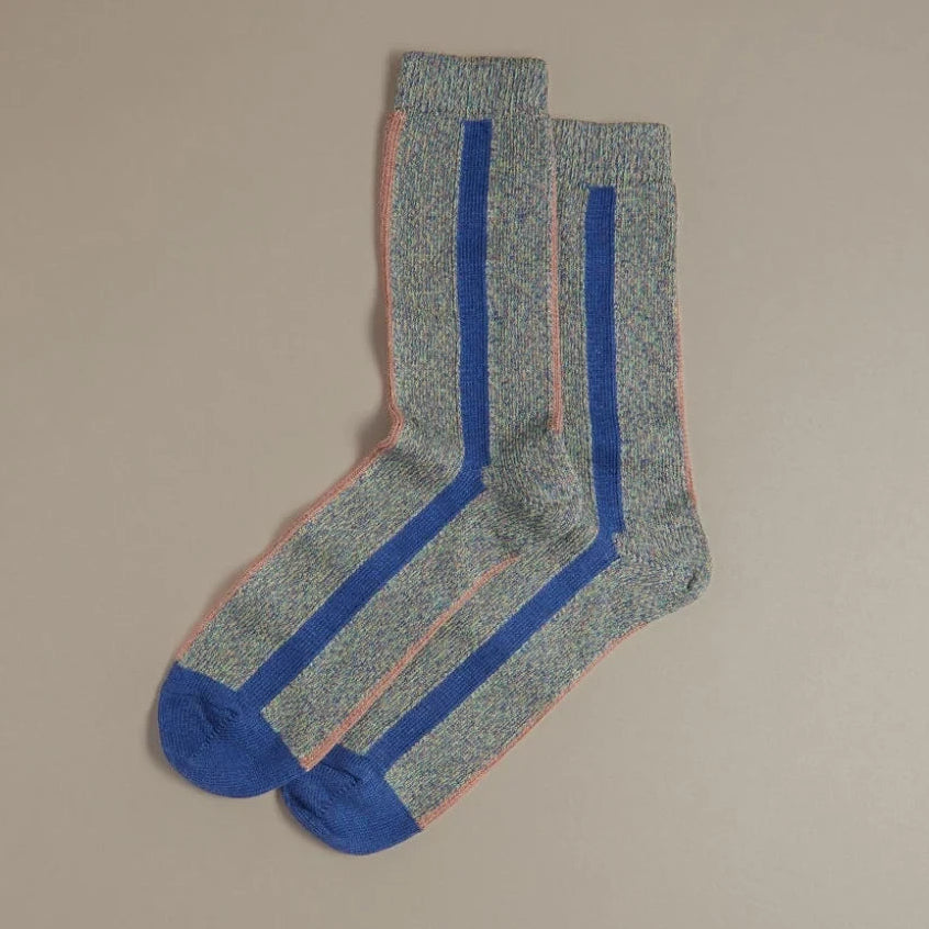 ROVE Knitwear Mens Organic Cotton Patterned Socks (UK 8-11) - UK Made