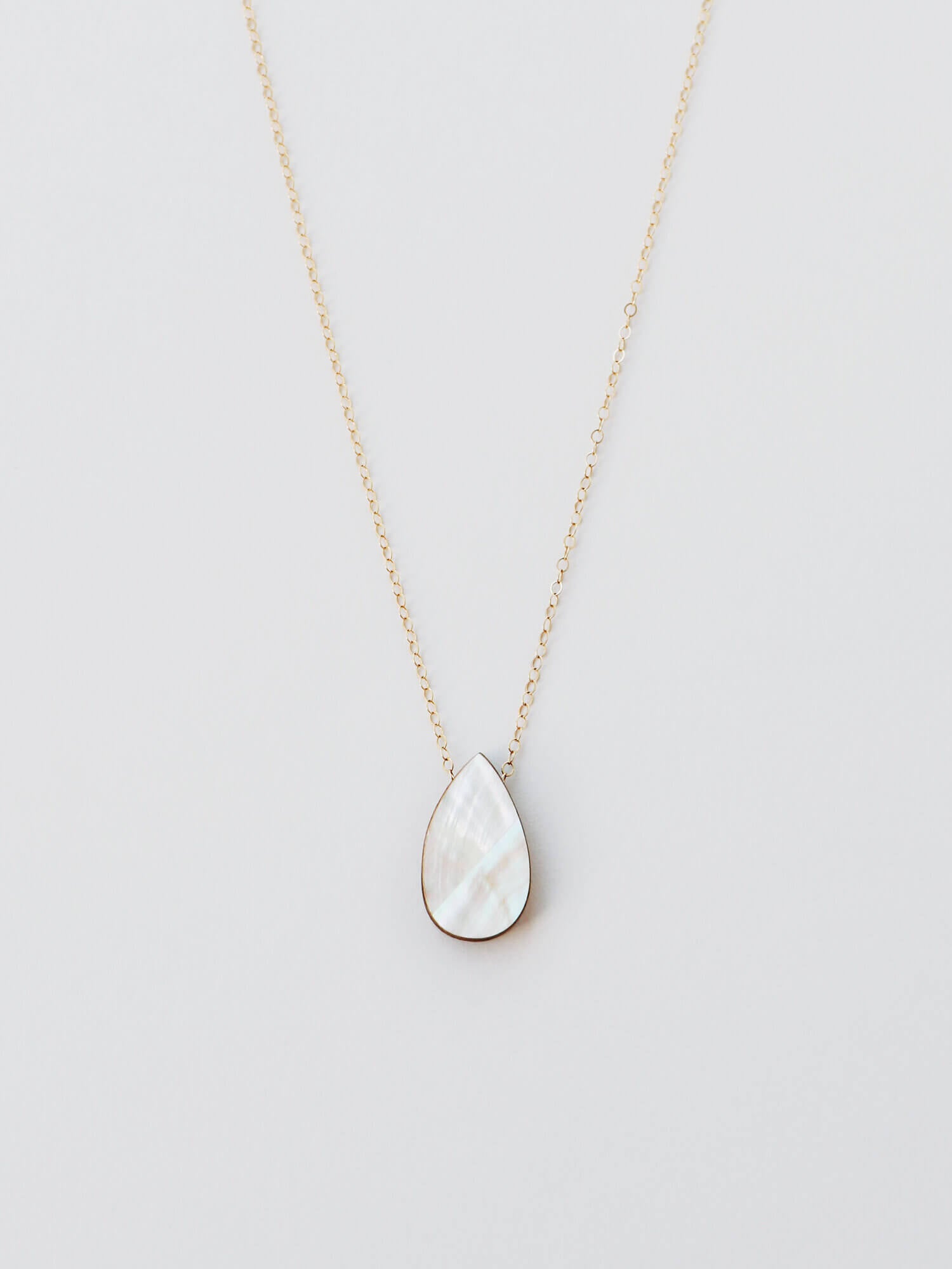 Raindrop Necklace | Cream Mother of Pearl | by Wolf & Moon - Lifestory