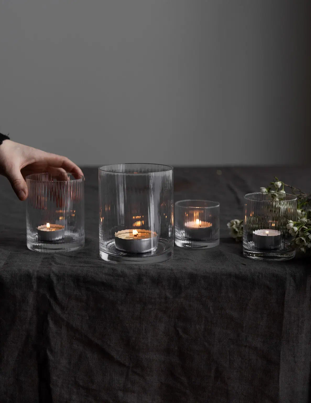 Rippled Glass Tealight Holder | 2 Colours | by Storefactory - Lifestory