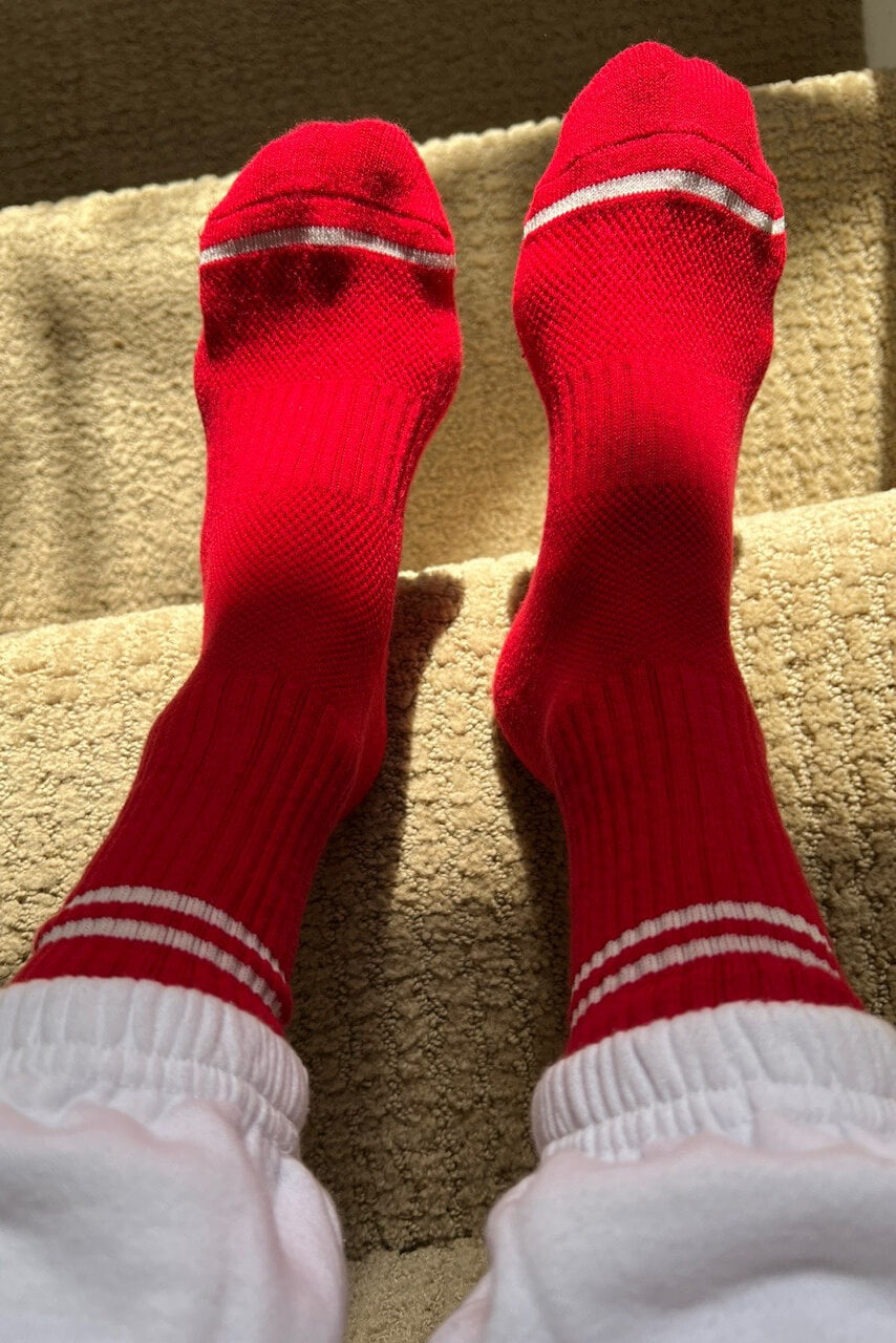 Boyfriend Socks | Red | by Le Bon Shoppe - Lifestory