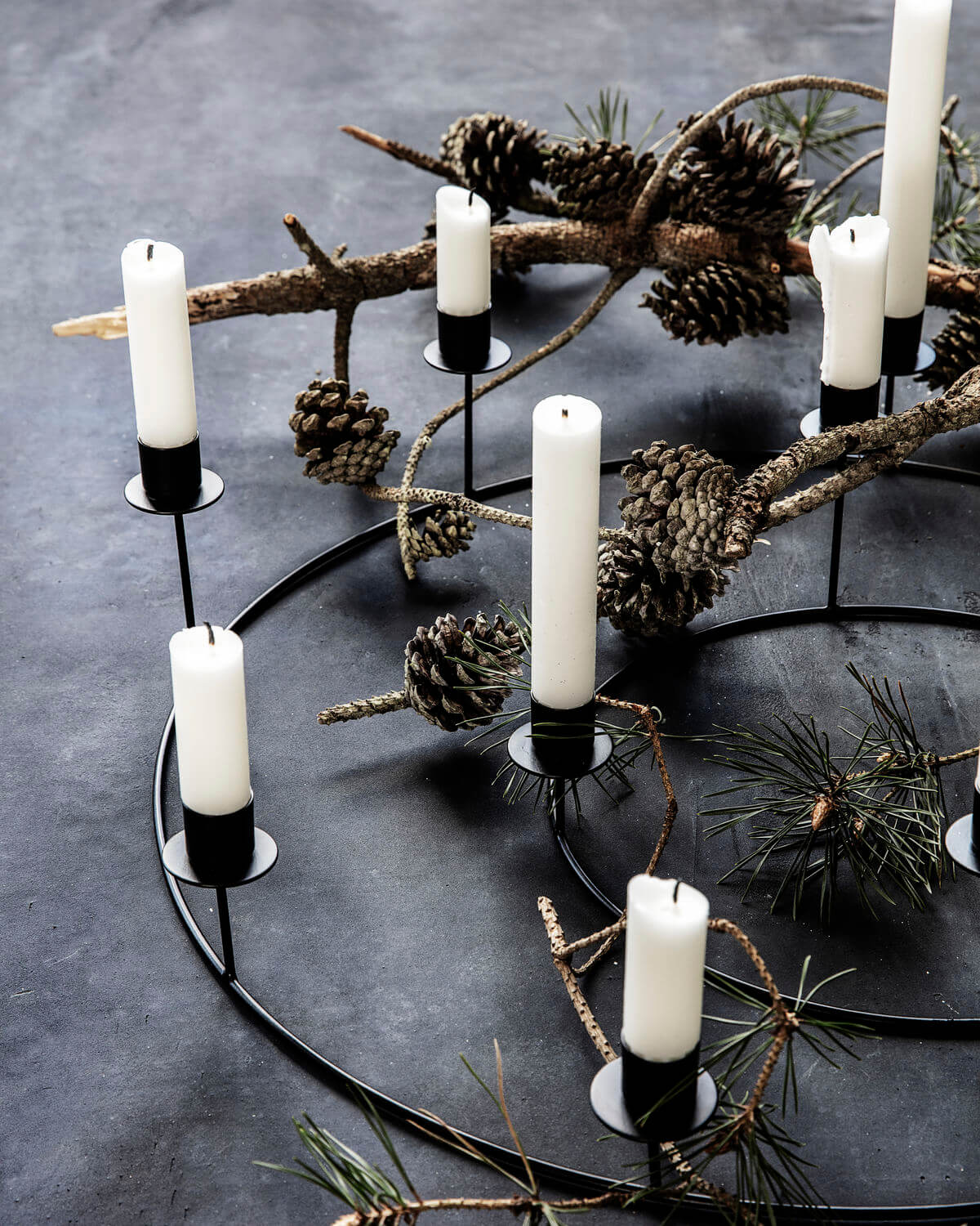 Ring Candle Holder | Black Iron | by House Doctor - Lifestory