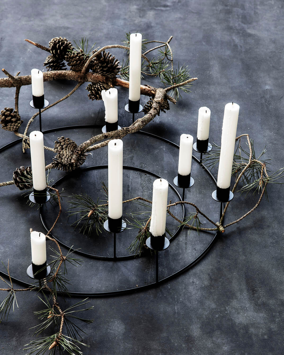 Ring Candle Holder | Black Iron | by House Doctor - Lifestory