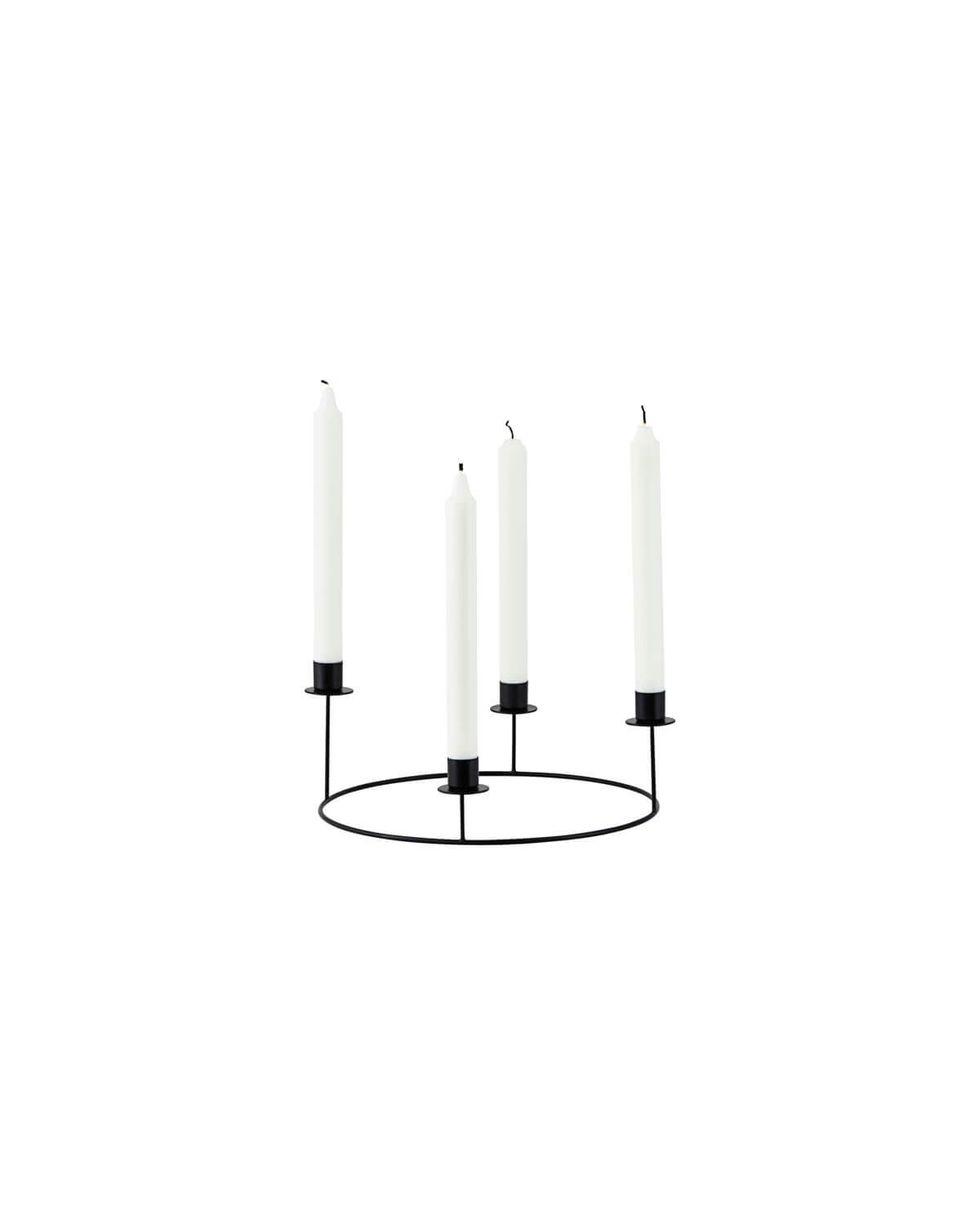 Ring Candle Holder | Black Iron | by House Doctor - Lifestory