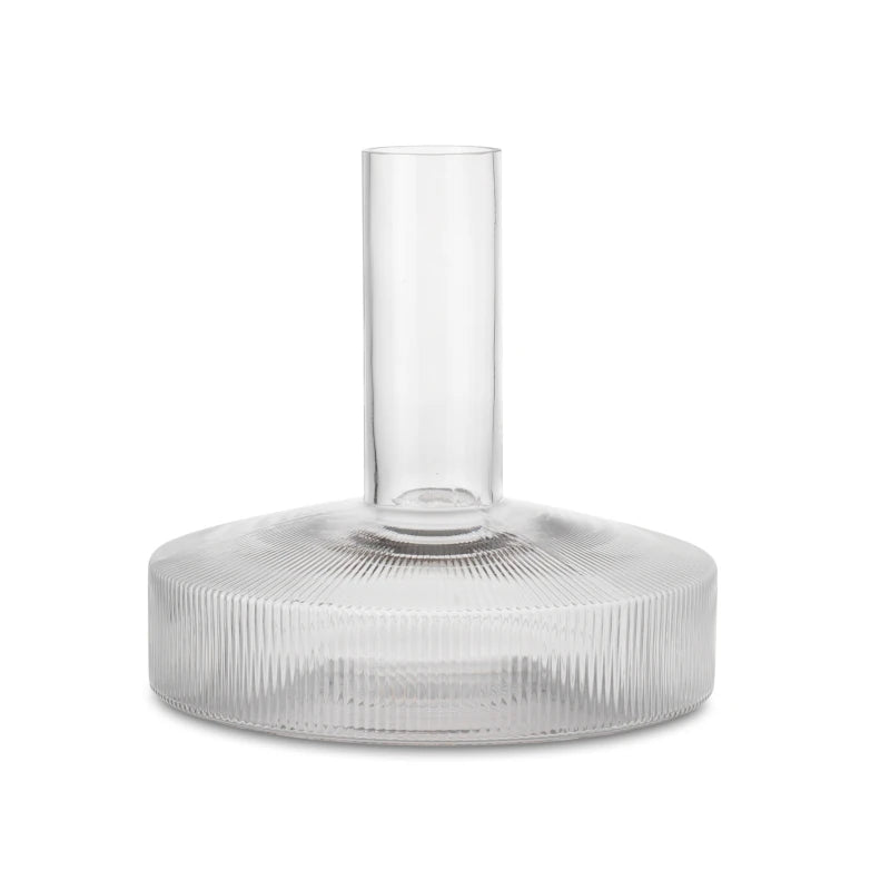 ferm Living Ripple Wine Carafe in Clear Glass - Lifestory
