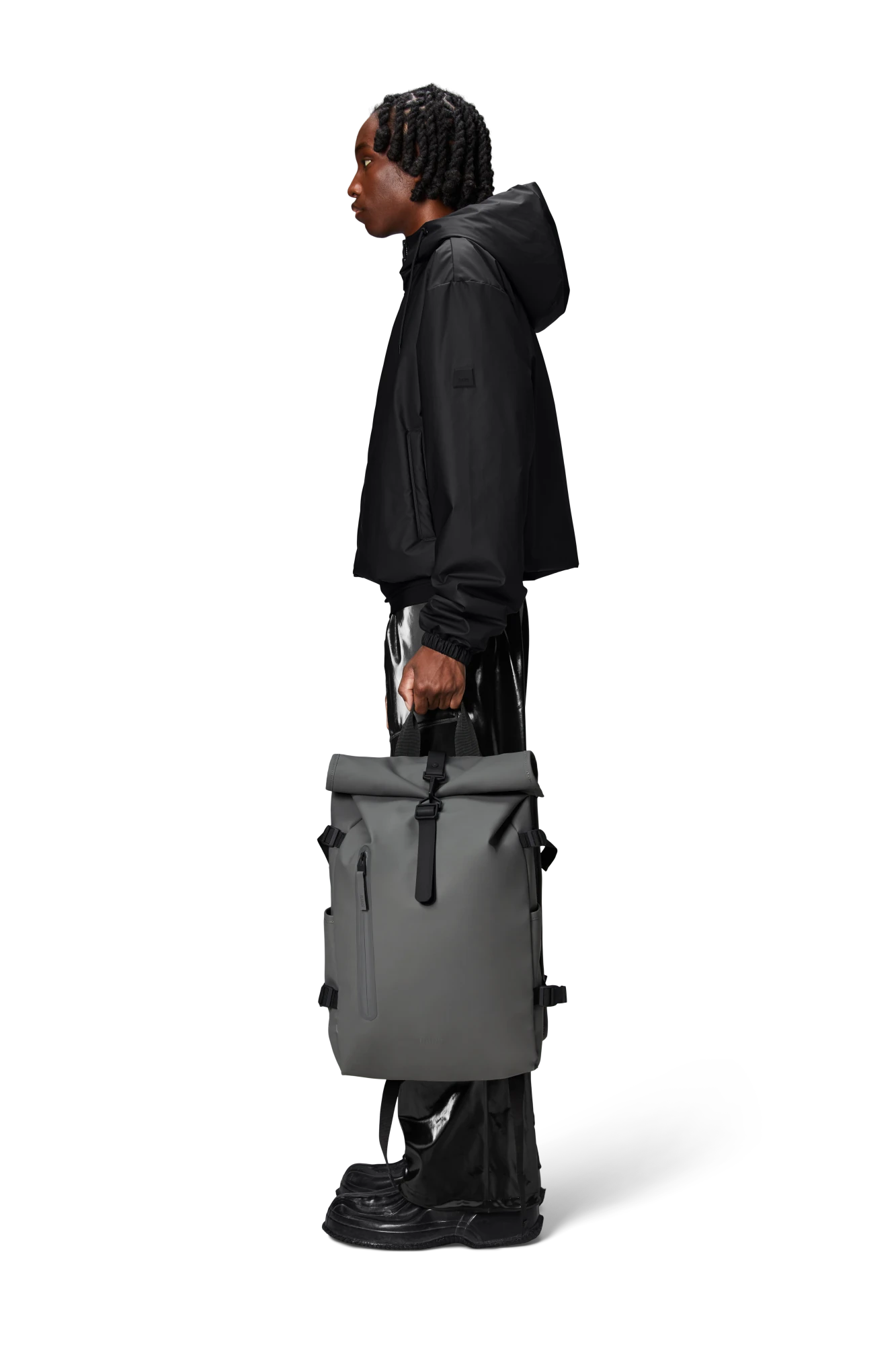 Rains Rolltop Rucksack Large in Grey | Lifestory