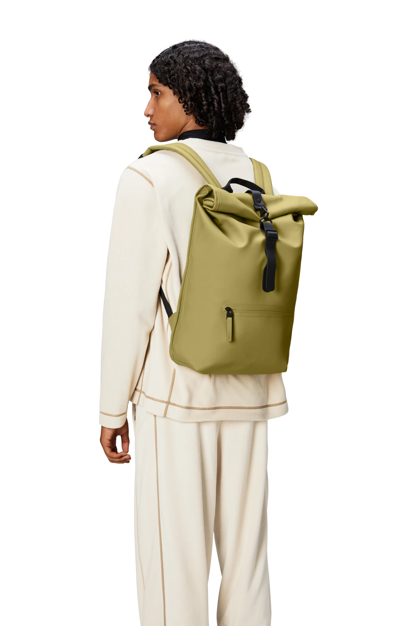 Rolltop Rucksack | Khaki | Waterproof | by Rains - Lifestory