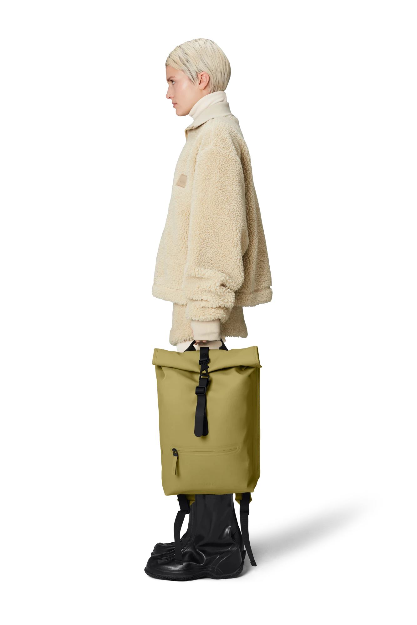 Rolltop Rucksack | Khaki | Waterproof | by Rains - Lifestory