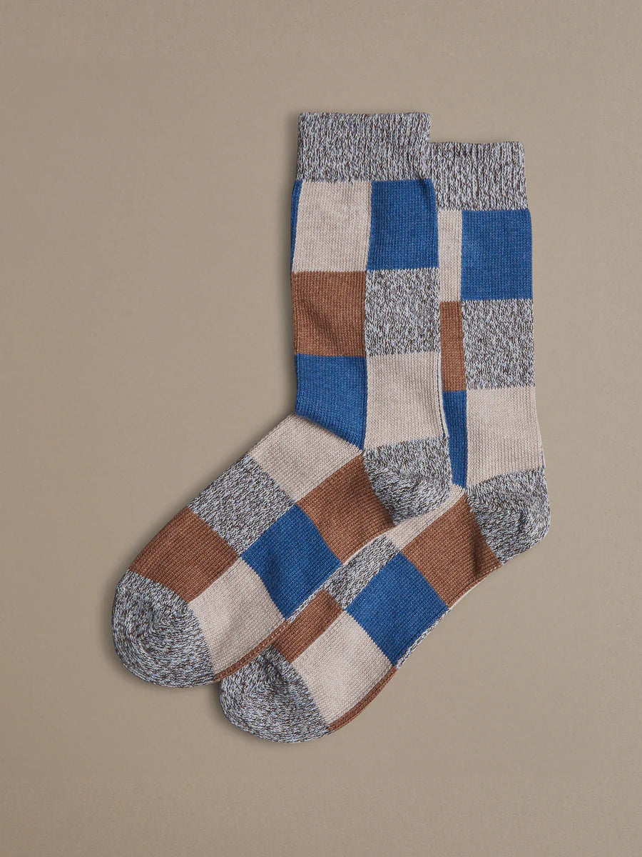 ROVE Knitwear Mens Patchwork Organic Cotton Socks - UK Made - Lifestory