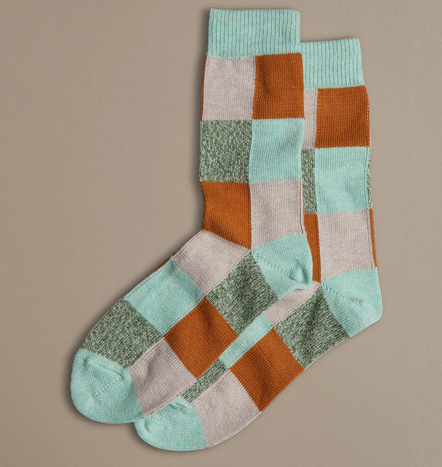 ROVE Knitwear Mens Patchwork Organic Cotton Socks - UK Made - Lifestory