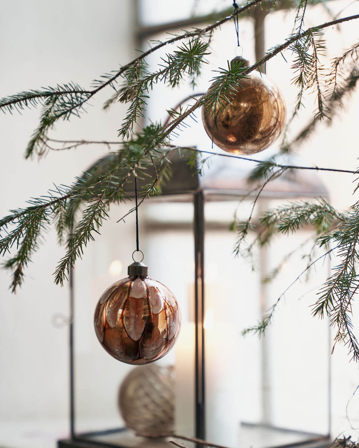 Runy Ornament - Pair | Amber | Glass | by House Doctor - Lifestory
