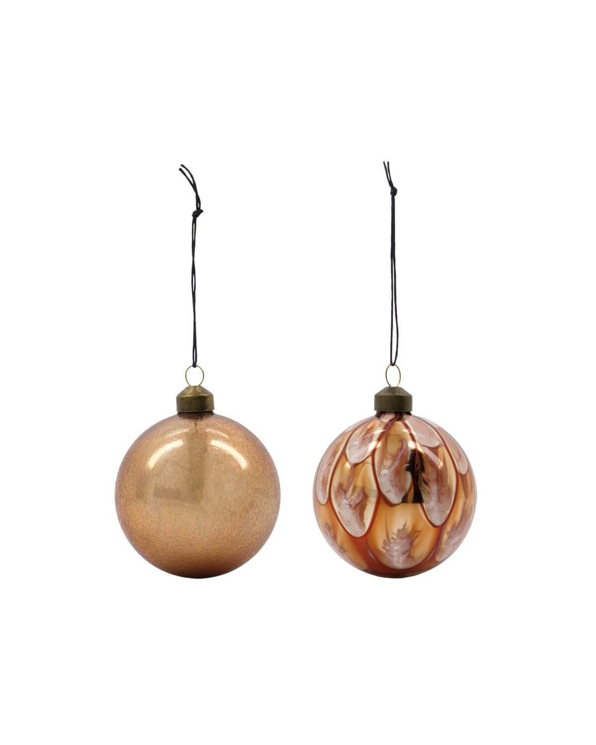 Runy Ornament - Pair | Amber | Glass | by House Doctor - Lifestory
