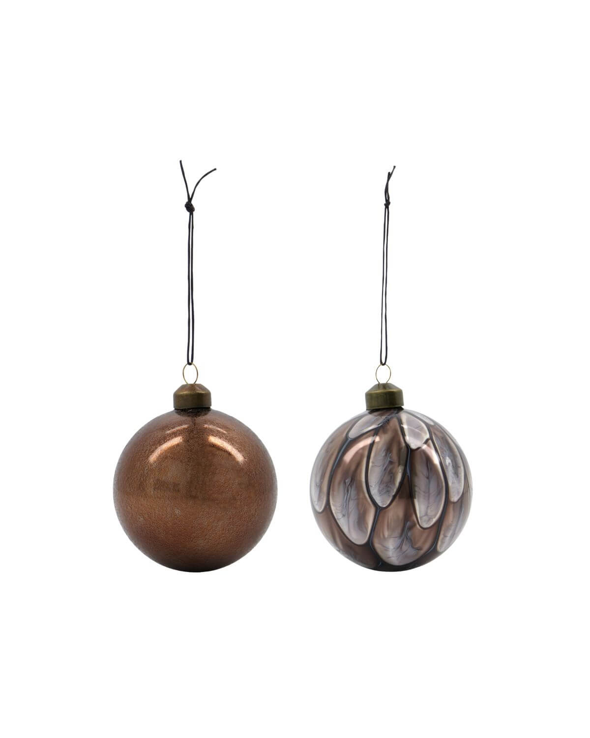 Runy Ornament - Pair | Brown | Glass | by House Doctor - Lifestory