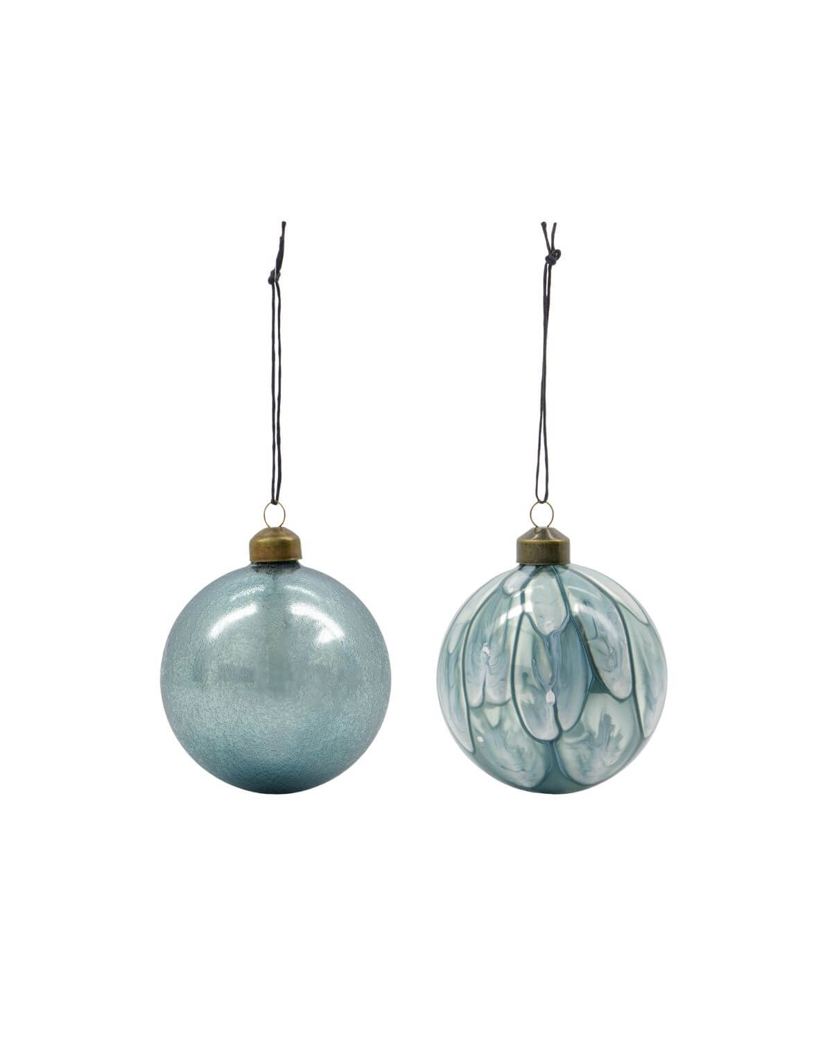 Runy Ornament - Pair | Light Blue | Glass | by House Doctor - Lifestory