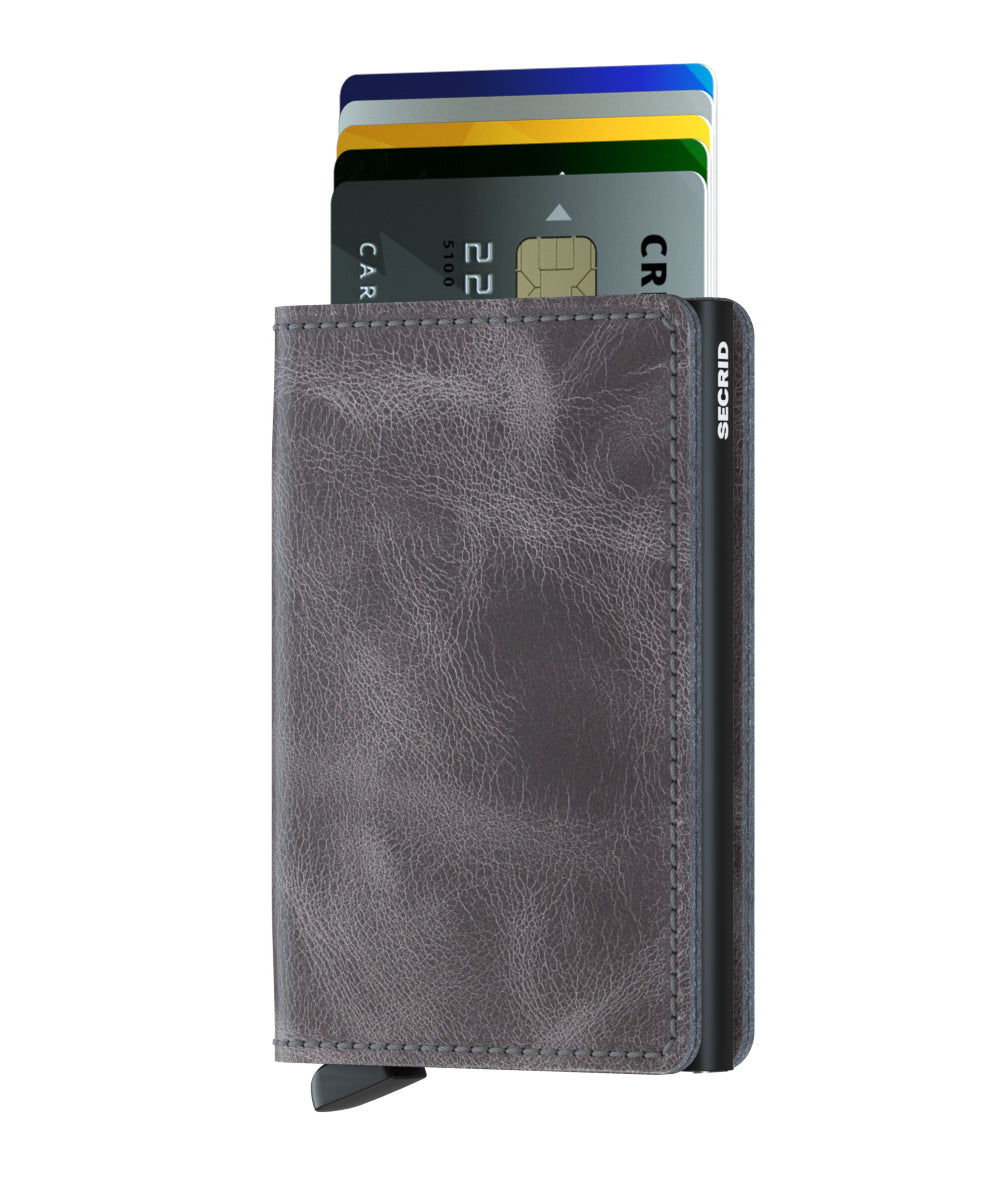 Miniwallet in Vintage Grey - Black by Secrid Wallets - Lifestory