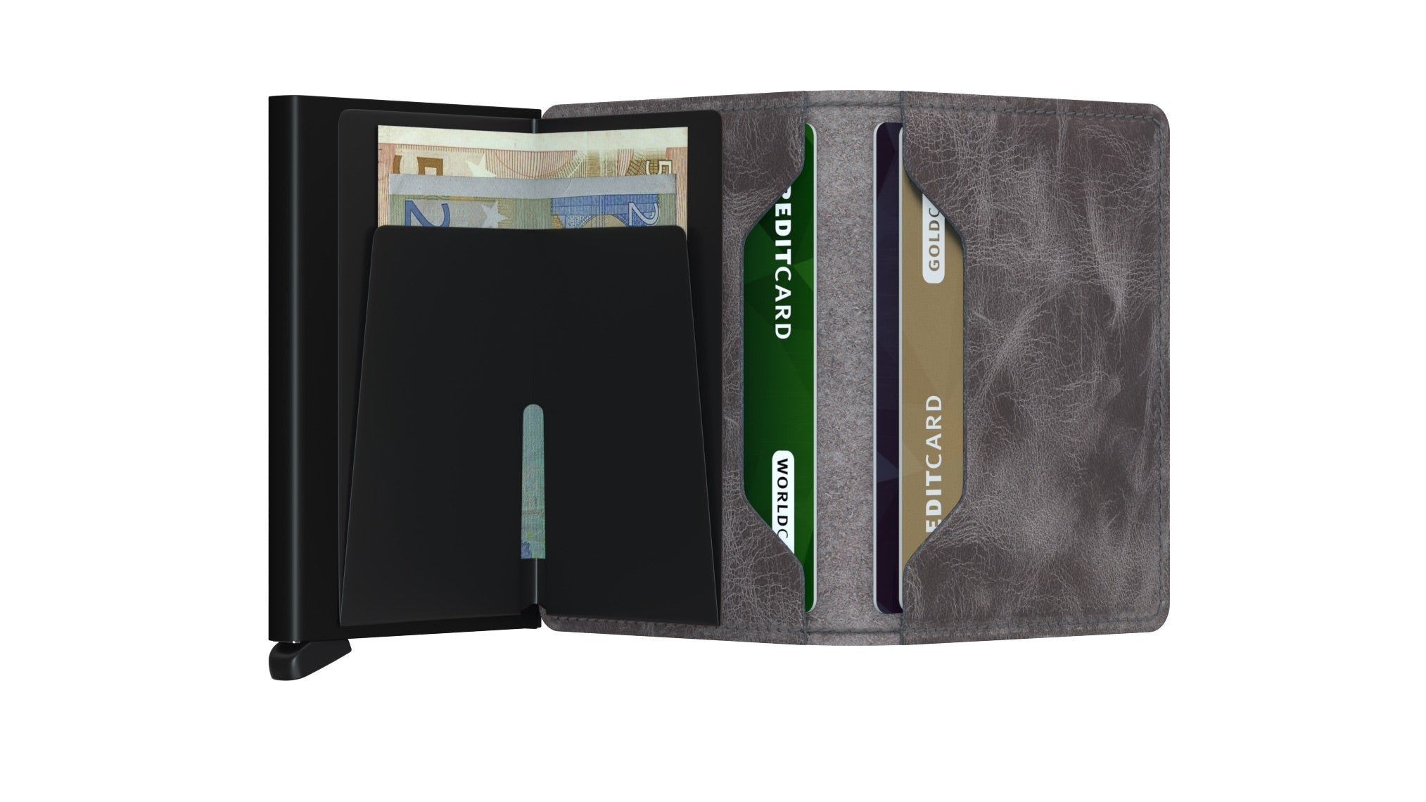 Miniwallet in Vintage Grey - Black by Secrid Wallets - Lifestory