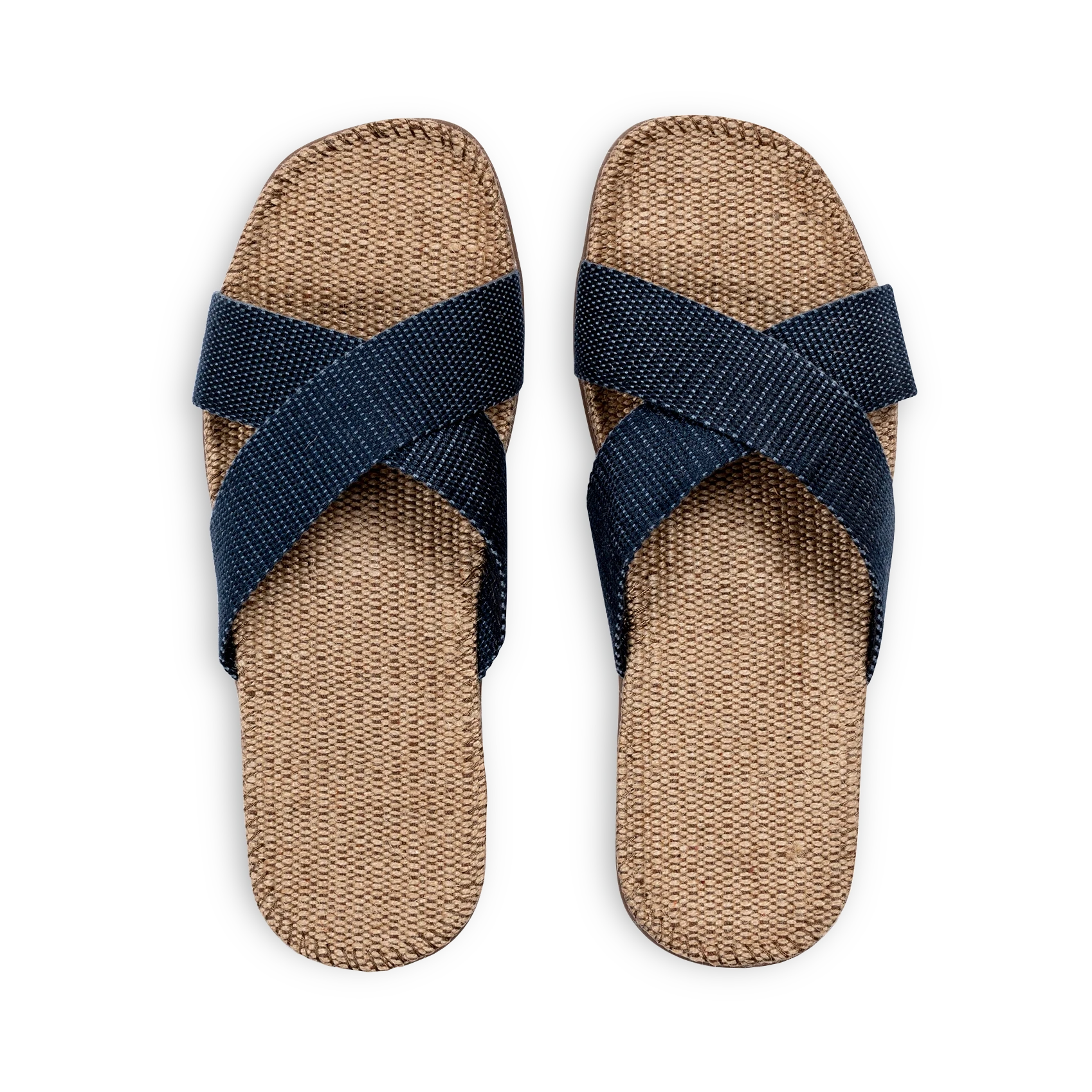 Pair of Shangies sandals with Midnight Blue straps on a white background | Breathable Washable | Lifestory
