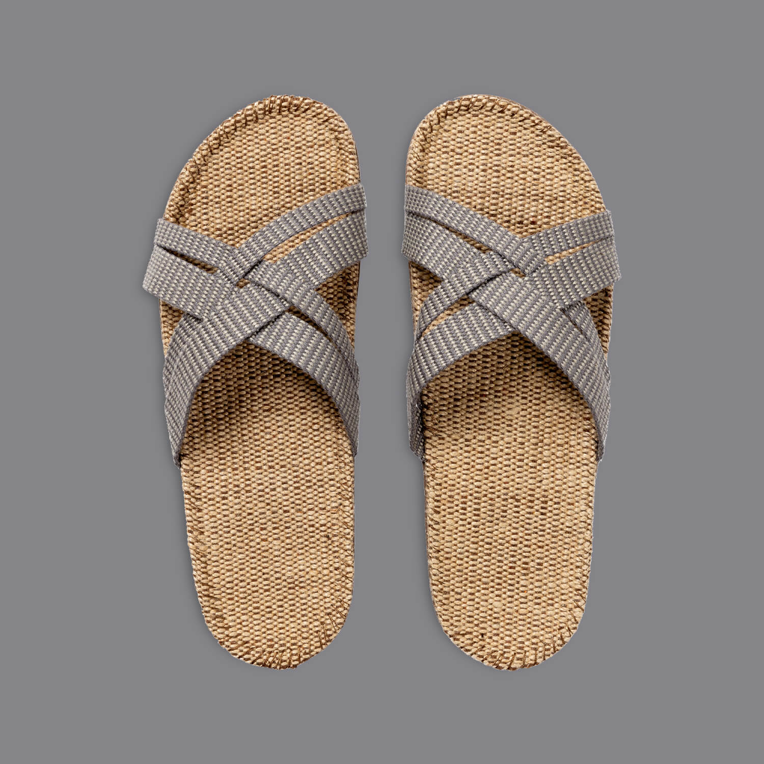 Danish Sandals - Womens #1 | Grey Stripes | Light Breathable Washable | by Shangies - Lifestory - Shangies by Stilov