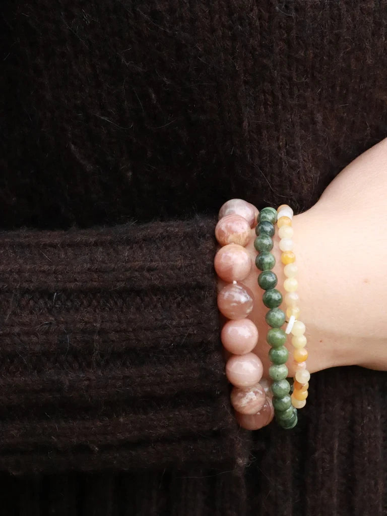 Soï Copenhagen chunky Sunstone crystal stretch bracelet