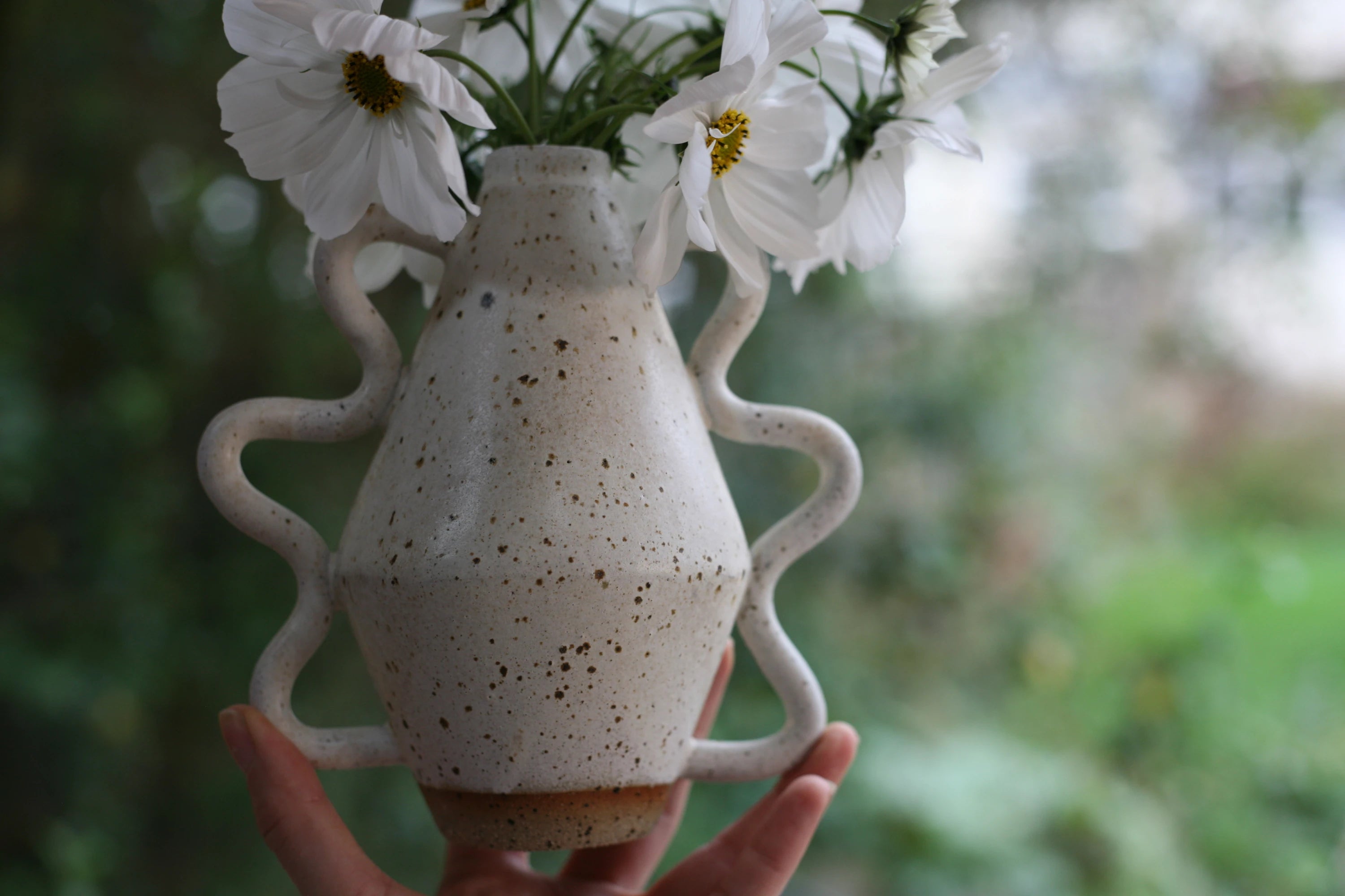 Sophie Alda Diamond Stoneware Bottle With Wiggle Arms - Lifestory