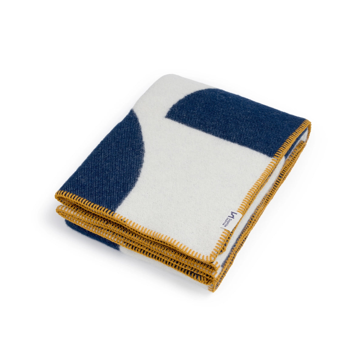 Wool 'Deko' Blanket | Navy | by Sophie Home - Lifestory