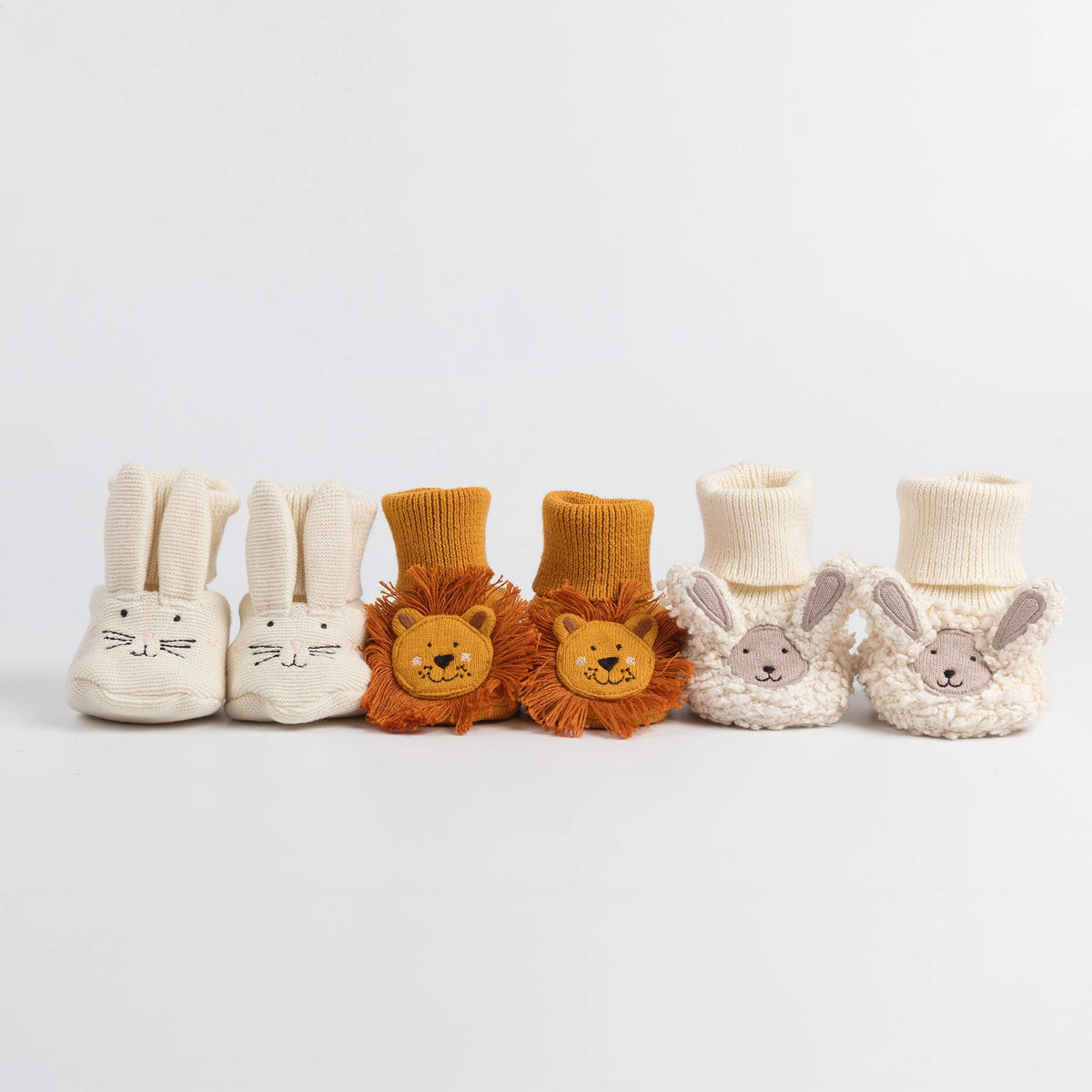 Sophie Home Cotton Knit Baby Slipper Socks - Various Animal Styles