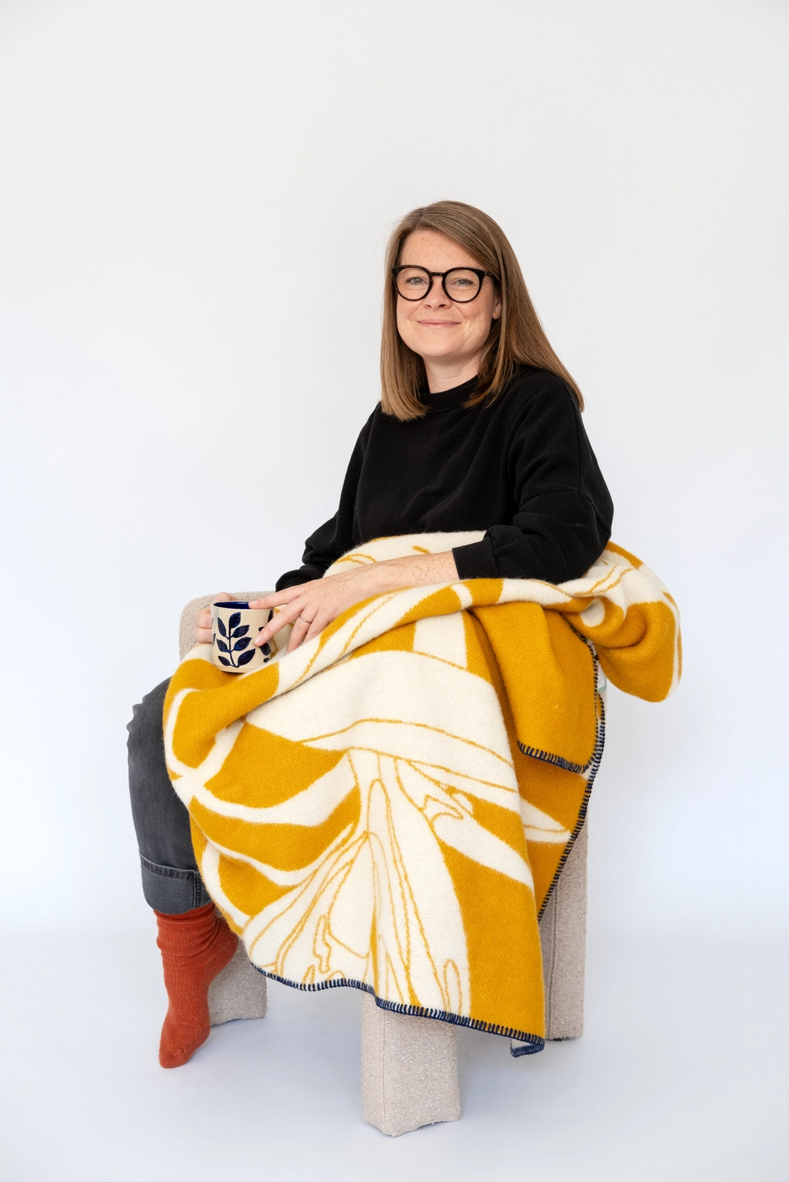 Wool 'Leaf' Blanket | Various Colours | by Sophie Home - Lifestory