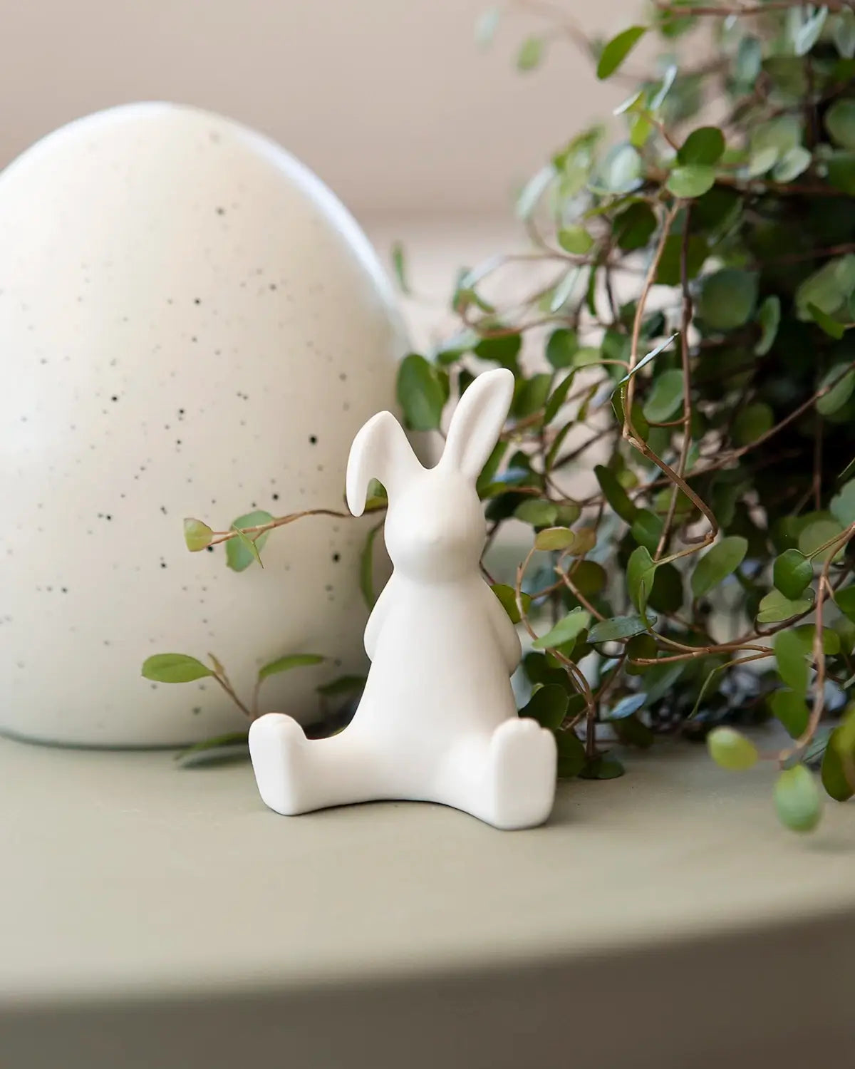 Stampe Ceramic Rabbit Ornament | White | by Storefactory - Lifestory