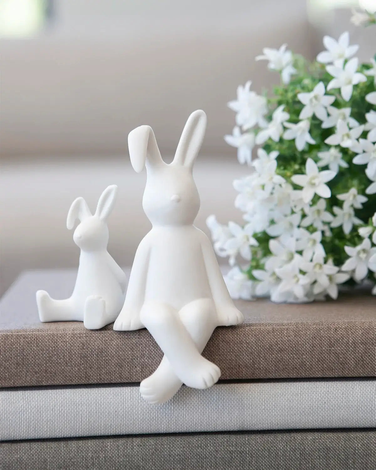 Stampe Ceramic Rabbit Ornament | White | by Storefactory - Lifestory