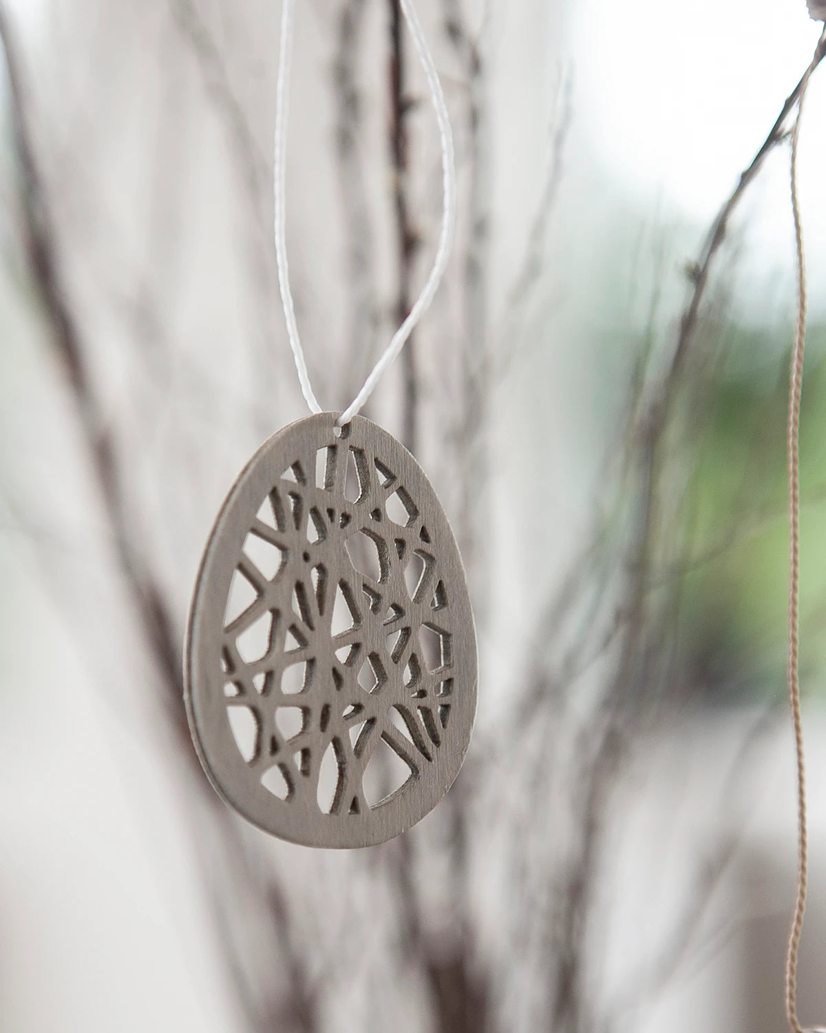 Storefactory 'Steninge' Hanging Wooden Egg Decoration in Various Colours - Lifestory