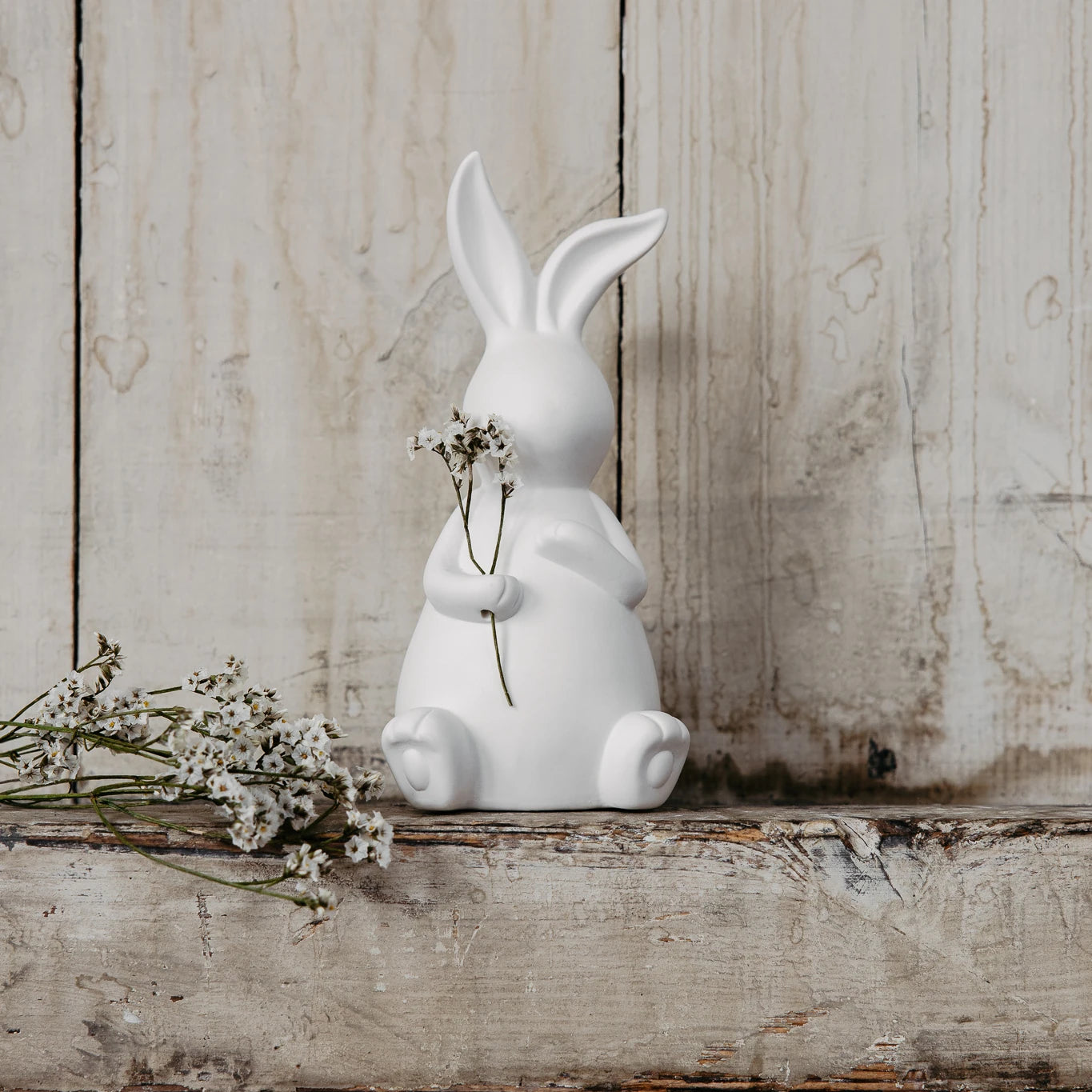 Storefactory 'Emilia' Large Ceramic Bunny in Matte White - Lifestory